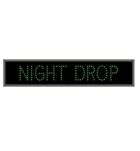 LED NIGHT DROP Sign - Green